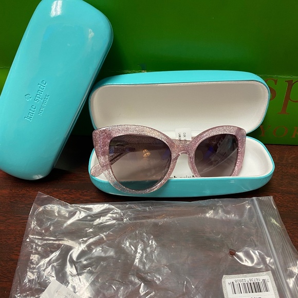 kate spade Accessories - NWT Kate Spade Sunglasses with case Pink Glitter